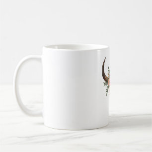 Vintage-Blumen-Stierschädel-Boho-Western-Botanik-I Kaffeetasse