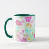 Vintage-Blumen-Tasse Kunst Tasse (Links)