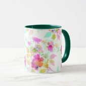 Vintage-Blumen-Tasse Kunst Tasse (VorderseiteRechts)