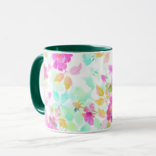 Vintage-Blumen-Tasse Kunst Tasse