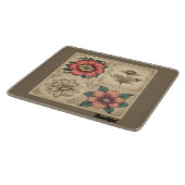 Vintage Blumen Thanksgiving Schneidebrett (Ecke)