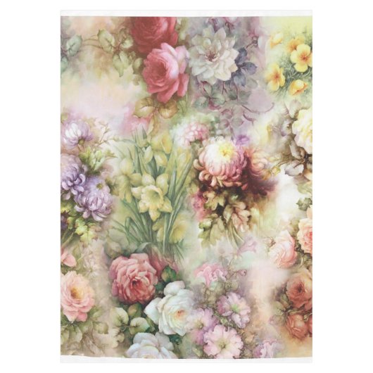 Vintage-Blumen Tischdecke (Vorderseite)