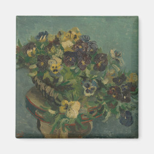 Vintage Blumen Van Gogh Stiefmütterchen-Korb Magnet