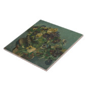 Vintage Blumen Van Gogh Stiefmütterchenkorb Fliese (Seite)