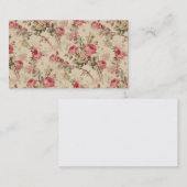 Vintage Blumen Visitenkarte (Vorne/Hinten)