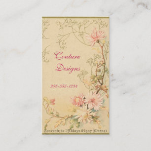 Vintage-Blumen Visitenkarte