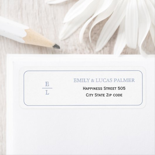 Vintage Blumen-Wappen-Monogramm-Grenzhochzeit (Insitu)