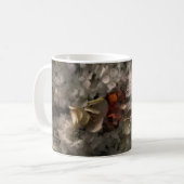 Vintage Blumen Weiße Und Rost Hydrangea Botanisch Kaffeetasse (Vorderseite Links)