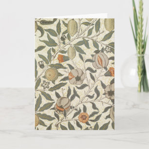 Vintage-Blumen-William-Morris-Frucht-Jugendstil Dankeskarte