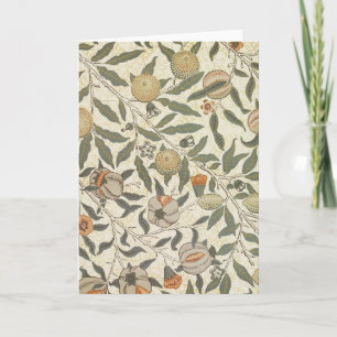Vintage-Blumen- William Morris Frucht Karte