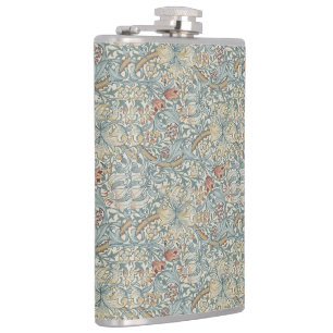 Vintage-Blumen William Morris Goldene Lilie Flachmann