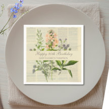 Vintage-Blumen zum 80. Geburtstag