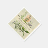 Vintage-Blumen zum 80. Geburtstag Serviette (Ecke)