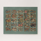 Vintage-Blumenalphabet Puzzle (Horizontal)