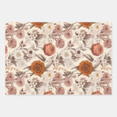 Vintage Blumenantik Creme Blush Boho Wildblume Geschenkpapier Set (Vorderseite)