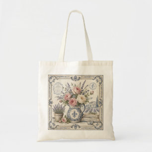 Vintage-Blumenarrangement aus der Provence Tragetasche