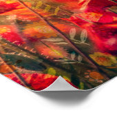 Vintage Blumenbeete erinnern POSTER (Ecke)