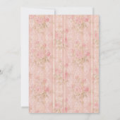 Vintage Blumenbeete zum 40. Geburtstag Einladung (Rückseite)