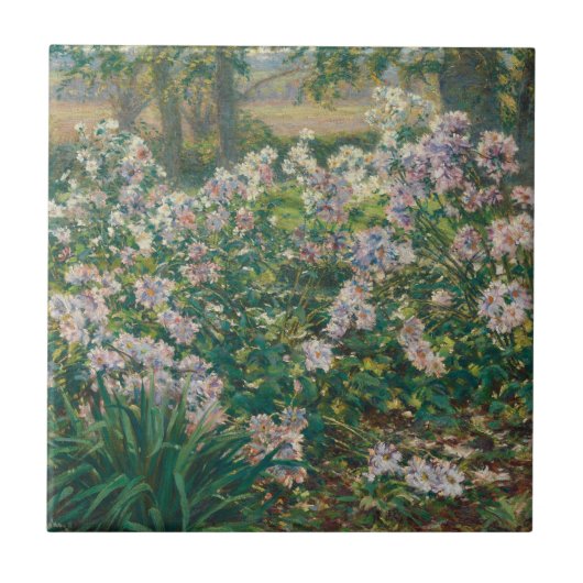 Vintage Blumenbemalung: Windblumen von Donoh Fliese (Vorderseite)