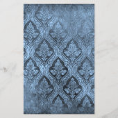 Vintage Blumenbenutzerdefiniertes Papier - blaues (Rückseite)