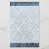 Vintage Blumenbenutzerdefiniertes Papier - blaues (Vorderseite)