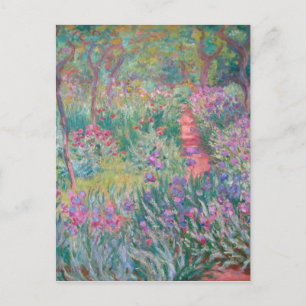Vintage-Blumenbild Claude Monets Garten in Giverny Postkarte