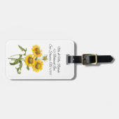 Vintage Blumenblanket Blume Sonnenblumen von Redou Gepäckanhänger (Vorderseite horizontal)