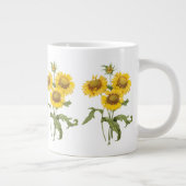 Vintage Blumenblanket Blume Sonnenblumen von Redou Jumbo-Tasse (Rechts)