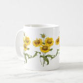 Vintage Blumenblanket Blume Sonnenblumen von Redou Kaffeetasse (Vorderseite Links)