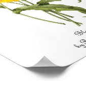 Vintage Blumenblanket Blume Sonnenblumen von Redou Poster (Ecke)