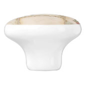 Vintage Blumenblöcke Keramikknauf (Seitenansicht)