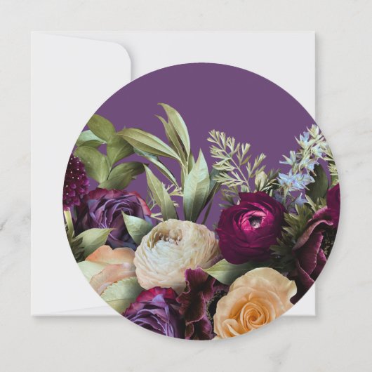 Vintage Blumenblume Save The Date (Rückseite)