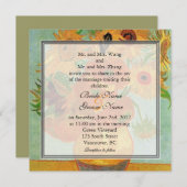 Vintage Blumenblumen Einladung zur Hochzeit (Vorne/Hinten)