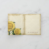 Vintage Blumenblumen - Hochzeit im Herbst Herbst Dankeskarte (Innenseite)