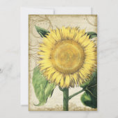 Vintage Blumenblumen - Hochzeit im Herbst Herbst Einladung (Rückseite)