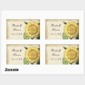 Vintage Blumenblumen - Hochzeit im Herbst Herbst Rechteckiger Aufkleber (Blatt)