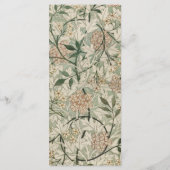 Vintage Blumenblütenhochzeit Menükarte (Rückseite)