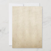 Vintage Blumenbraun-Dusche Einladung (Rückseite)