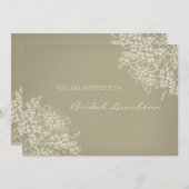 Vintage Blumenbrautmittagessen-Einladungs-Karten Einladung (Vorne/Hinten)