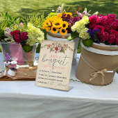 Vintage Blumenbücher Brautparty Blume Bar 2 Sockelschild