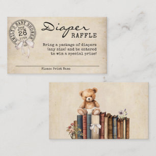 Vintage Blumenbücher Kinderdusche Windelwanne Begleitkarte