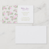 Vintage Blumenchicrosa-Rosen Visitenkarte (Vorne/Hinten)