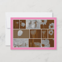 Vintage BlumenCollage auf rosa Flachbildschirm-Gru