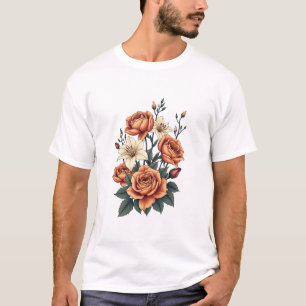 Vintage BlumenCollage - Nostalgische botanische Ku T-Shirt