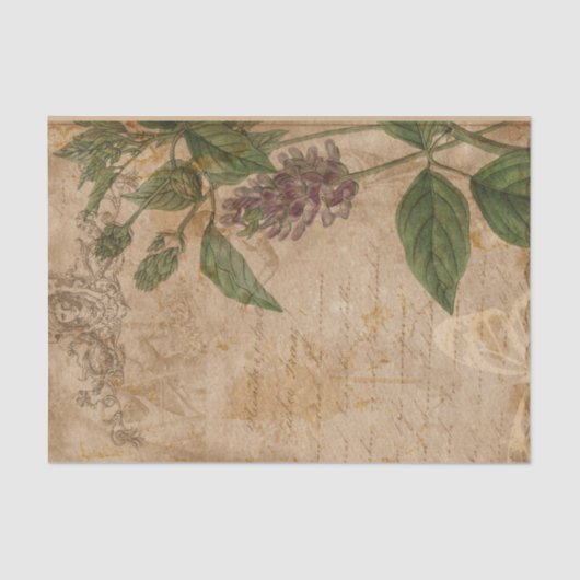 Vintage BlumenCollage Seidenpapier (Vorderseite)