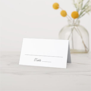 Vintage Blumencreme-Hochzeit Platzkarte