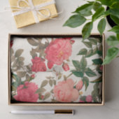 Vintage Blumencreme Rosengarten Seidenpapier (Geschenk)