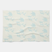 Vintage Blumencreme und hellblau Geschirrtuch (Horizontal)