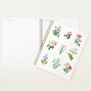 Vintage Blumendarstellung Minimalistisch Botanisch Planer
