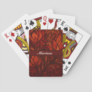 Vintage Blumendekor Spielkarten